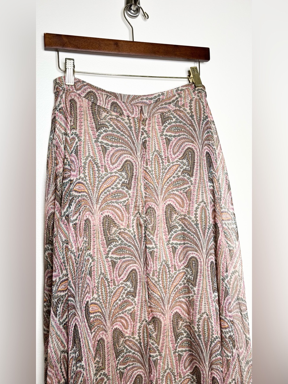 Etro Printed Silk Paisley High-Low Maxi Skirt IT 44 US 8 NWT - Picture 13 of 14